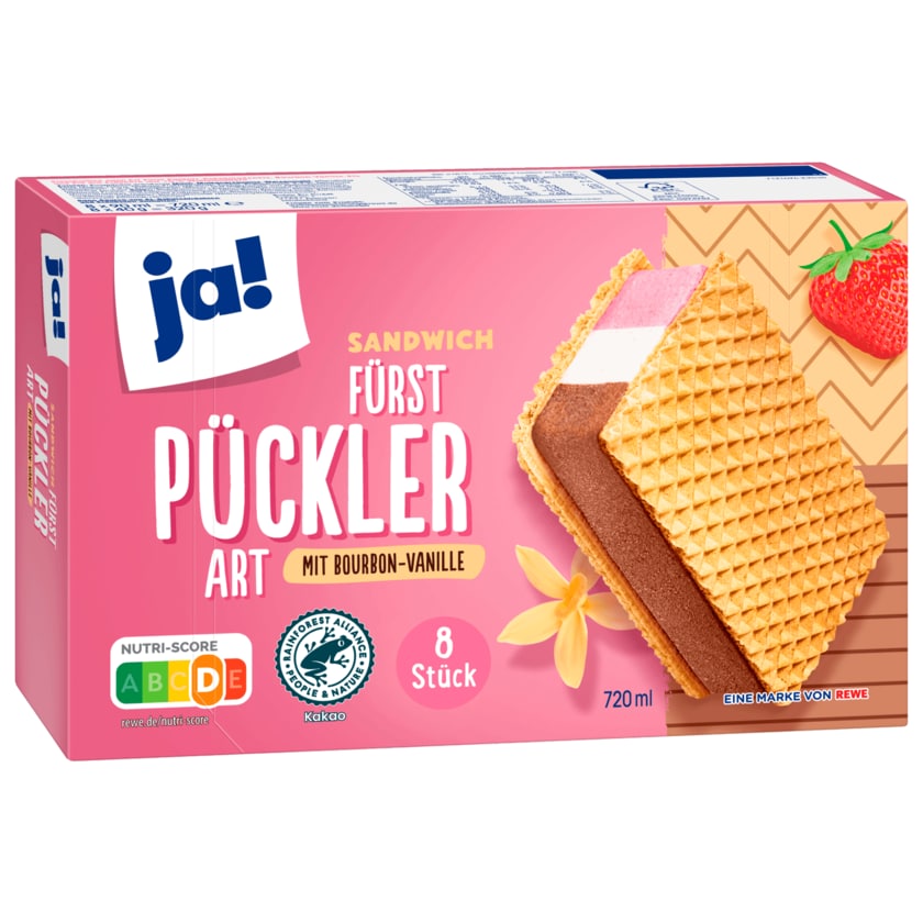ja! Sandwich Eis Fürst Pückler Art 8x90ml